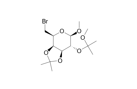 .beta.-D-Galactopyranoside, methyl 6-bromo-6-deoxy-2-O-(1-methoxy-1-methylethyl)-3,4-O-(1-methylethylidene)-