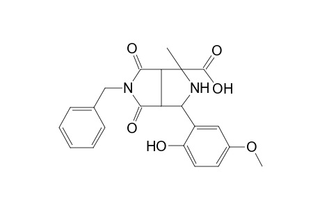1-(2-hydroxy-5-methoxyphenyl)-3-methyl-4,6-dioxo-5-(phenylmethyl)-1,2,3a,6a-tetrahydropyrrolo[3,4-c]pyrrole-3-carboxylic acid
