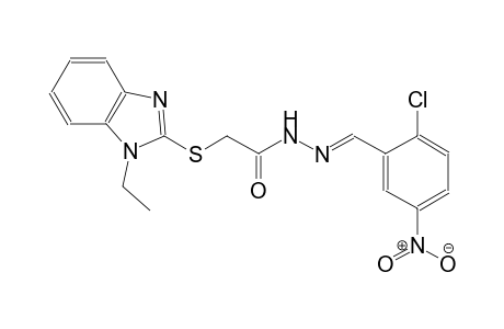 acetic acid, [(1-ethyl-1H-benzimidazol-2-yl)thio]-, 2-[(E)-(2-chloro-5-nitrophenyl)methylidene]hydrazide