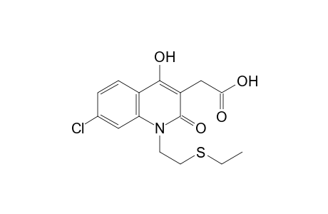 7-chloro-1,2-dihydro-1-[2-(ethylthio)ethyl]-4-hydroxy-2-oxo-3-quinolineacetic acid