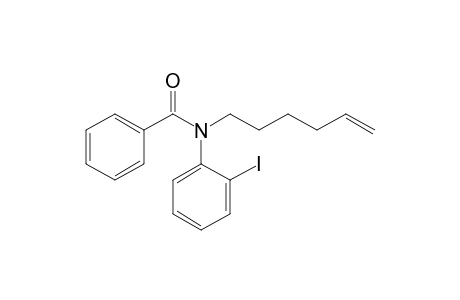 N-hex-5-enyl-N-(2-iodanylphenyl)benzamide