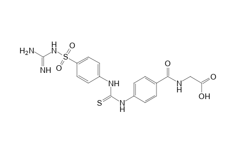 2-(4-(3-(4-(N-carbamimidoylsulfamoyl)phenyl)thioureido)benzamido)acetic acid