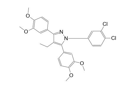 1-(3,4-dichlorophenyl)-3,5-bis(3,4-dimethoxyphenyl)-4-ethyl-1H-pyrazole