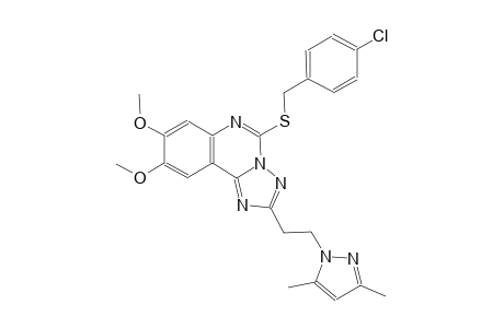 5-[(4-chlorobenzyl)sulfanyl]-2-[2-(3,5-dimethyl-1H-pyrazol-1-yl)ethyl]-8,9-dimethoxy[1,2,4]triazolo[1,5-c]quinazoline