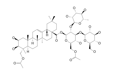 PERENNISOSIDE_I;23-O-ACETYLBAYOGENIN_28-O-ALPHA-L-RHAMNOPYRANOSYL-(1->2)-[BETA-D-GLUCOPYRANOSYL-(1->3)]-6-O-ACETYL-BETA-D-GLUCOPYRANOSIDE