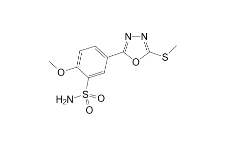 2-Methoxy-5-(5-(methylthio)-1,3,4-oxadiazol-2-yl)benzenesulfonamide