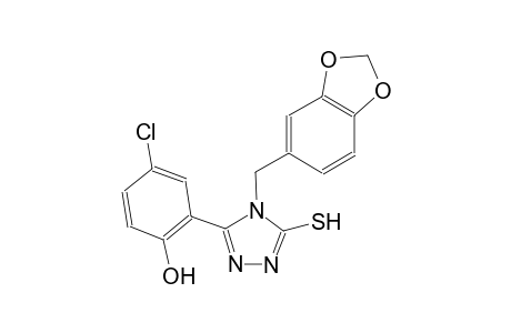 phenol, 2-[4-(1,3-benzodioxol-5-ylmethyl)-5-mercapto-4H-1,2,4-triazol-3-yl]-4-chloro-