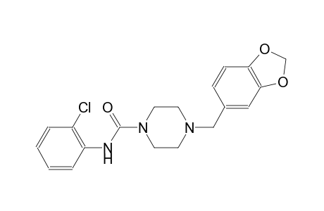 4-(1,3-benzodioxol-5-ylmethyl)-N-(2-chlorophenyl)-1-piperazinecarboxamide