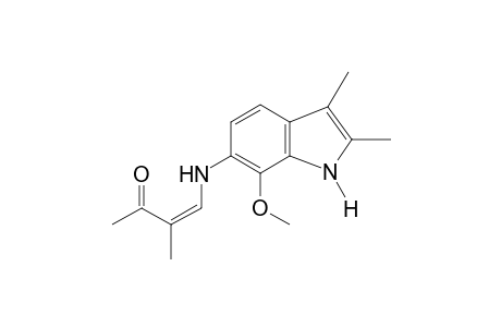 7-Methoxy-2,3-dimethyl-6-(2-methyl-3-oxo-1-butenylamino)indole