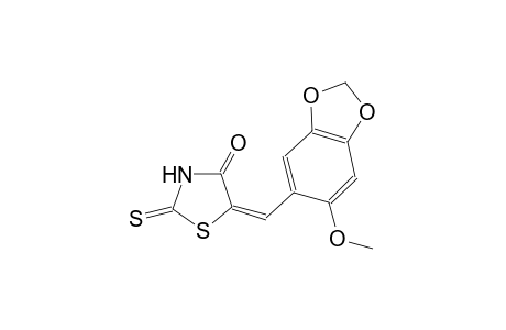 (5E)-5-[(6-methoxy-1,3-benzodioxol-5-yl)methylene]-2-thioxo-1,3-thiazolidin-4-one