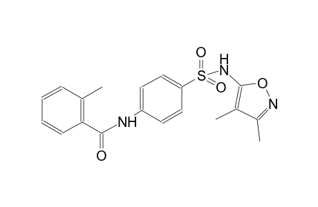 benzamide, N-[4-[[(3,4-dimethyl-5-isoxazolyl)amino]sulfonyl]phenyl]-2-methyl-