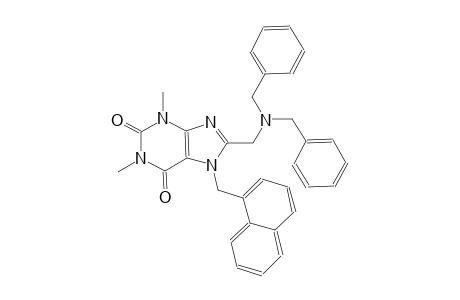 8-[(dibenzylamino)methyl]-1,3-dimethyl-7-(1-naphthylmethyl)-3,7-dihydro-1H-purine-2,6-dione