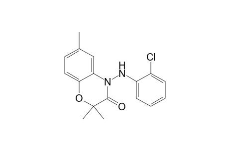 2H-1,4-Benzoxazin-3(4H)-one, 4-[(2-chlorophenyl)amino]-2,2,6-trimethyl-