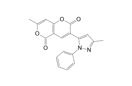 7-Methyl-3-(5-methyl-2-phenyl-3-pyrazolyl)pyrano[3,2-c]pyran-2,5-dione