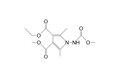3-Ethoxycarbonyl-4-methoxycarbonyl-1-methoxycarbonylamino-2,5-dimethyl-pyrrole