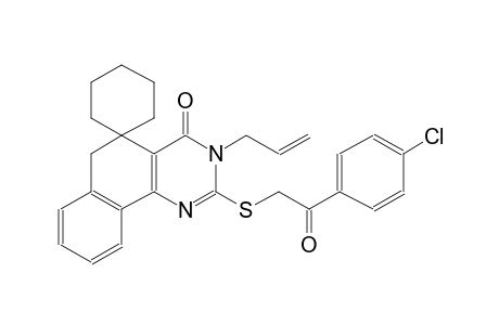 3-allyl-2-((2-(4-chlorophenyl)-2-oxoethyl)thio)-3H-spiro[benzo[h]quinazoline-5,1'-cyclohexan]-4(6H)-one