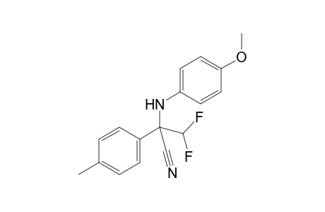 3,3-difluoro-2-(4-methoxyanilino)-2-p-methylphenylpropionitrile
