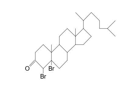 4a,5a-Dibromo-5a-cholestan-3-one