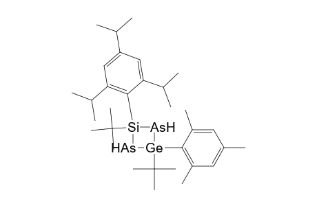 2,4-Di(t-Butyl)-4-mesityl-2-(2',4',6'-triisopropylphenyl)-1,3-diarsa-2-sila-4-germacyclobutane