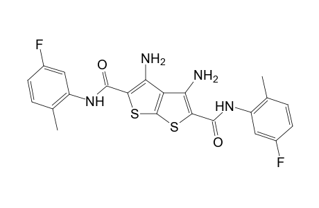 3,4-bis(azanyl)-N2,N5-bis(5-fluoranyl-2-methyl-phenyl)thieno[2,3-b]thiophene-2,5-dicarboxamide