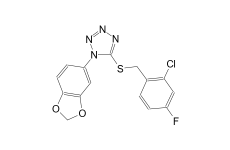 1-Benzo[1,3]dioxol-5-yl-5-(2-chloro-4-fluoro-benzylsulfanyl)-1H-tetrazole