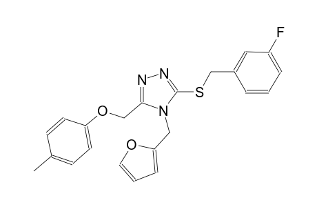 [5-[(3-fluorobenzyl)sulfanyl]-4-(2-furylmethyl)-4H-1,2,4-triazol-3-yl]methyl 4-methylphenyl ether