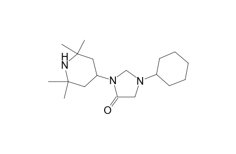 4-imidazolidinone, 1-cyclohexyl-3-(2,2,6,6-tetramethyl-4-piperidinyl)-