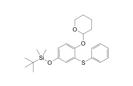 tert-Butyldimethyl[3-phenylsulfanyl-4-(tetrahydropyran-2-yloxy)phenoxy]silane