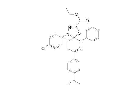 ethyl 1-(4-chlorophenyl)-8-(4-isopropylphenyl)-6-phenyl-4-thia-1,2,6,7-tetraazaspiro[4.5]deca-2,7-diene-3-carboxylate