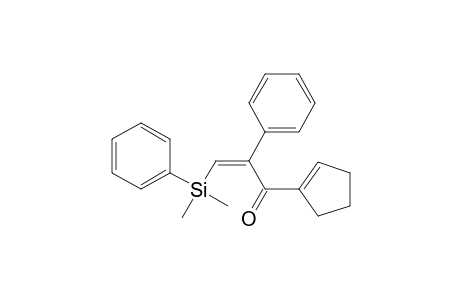 2-Propen-1-one, 1-(1-cyclopenten-1-yl)-3-(dimethylphenylsilyl)-2-phenyl-, (Z)-