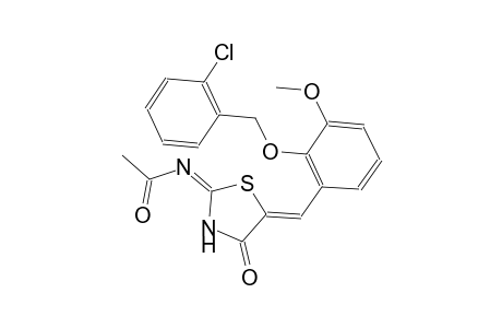 acetamide, N-[(2E,5Z)-5-[[2-[(2-chlorophenyl)methoxy]-3-methoxyphenyl]methylene]-4-oxothiazolidinylidene]-