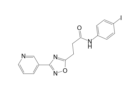 N-(4-iodophenyl)-3-[3-(pyridin-3-yl)-1,2,4-oxadiazol-5-yl]propanamide