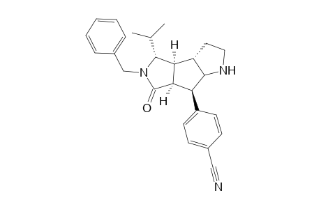 1-(1'-Methylethyl)-2,3,3a,4,5,6,7,8,8a,8b-decahydro-3-oxo-2-benzyl-1H-pyrrolo[3,4-a]pyrrolizin-4-yl]benzonitrile