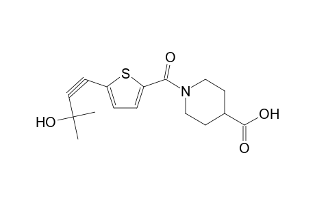 4-Piperidinecarboxylic acid, 1-[[5-(3-hydroxy-3-methyl-1-butynyl)-2-thienyl]carbonyl]-