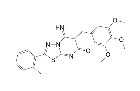 7H-[1,3,4]thiadiazolo[3,2-a]pyrimidin-7-one, 5,6-dihydro-5-imino-2-(2-methylphenyl)-6-[(3,4,5-trimethoxyphenyl)methylene]-, (6Z)-