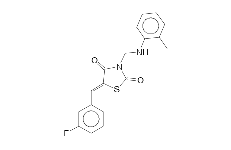 (5E)-5-(3-Fluorobenzylidene)-3-(2-toluidinomethyl)-1,3-thiazolidine-2,4-dione