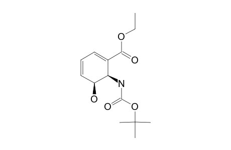 ETHYL-(SYN)-6-TERT.-BUTOXYCARBONYLAMINO-5-HYDROXY-1,3-CYCLOHEXADIENE-1-CARBOXYLATE