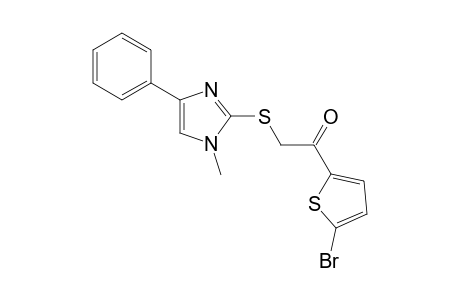 1-Ethanone, 1-(5-bromo-2-thienyl)-2-[(1-methyl-4-phenyl-1H-imidazol-2-yl)thio]-