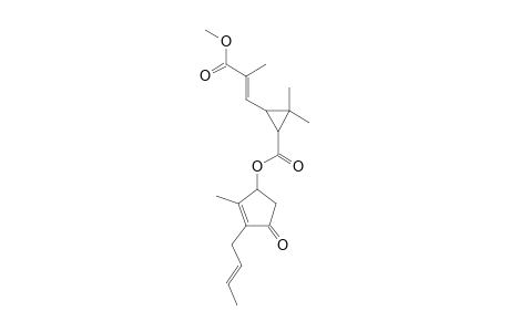 Cyclopropanecarboxylic acid, 3-(3-methoxy-2-methyl-3-oxo-1-propenyl)-2,2-dimethyl-, 3-(2-butenyl)-2-methyl-4-oxo-2-cyclopenten-1-yl ester, [1R-[1.alpha.[S*(Z)],3.beta.(E)]]-