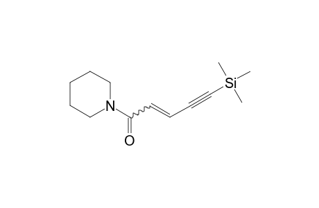 1-Piperidin-1-yl-5-trimethylsilanyl-pent-2-en-4-yn-1-one