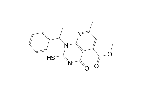 pyrido[2,3-d]pyrimidine-5-carboxylic acid, 1,4-dihydro-2-mercapto-7-methyl-4-oxo-1-(1-phenylethyl)-, methyl ester