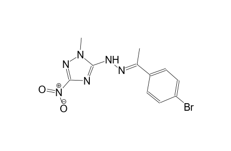 ethanone, 1-(4-bromophenyl)-, (1-methyl-3-nitro-1H-1,2,4-triazol-5-yl)hydrazone, (1E)-