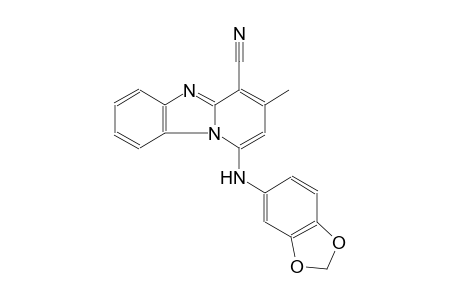 1-(1,3-benzodioxol-5-ylamino)-3-methylpyrido[1,2-a]benzimidazole-4-carbonitrile