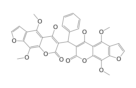 BIS-(4-HYDROXY-5,8-DIMETHOXYFURANOCOUMARIN-3-YL)-PHENYLMETHANE