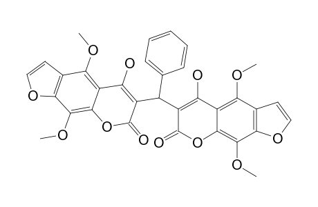 bis(4-Hydroxy-5,8-dimethoxyfuranocoumarin-3-yl) phenylmethane