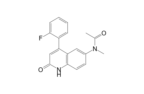 N-methyl-2-oxo-4-(2-fluorophenyl)-6-acetylamino-1,2-dihydroquinoline