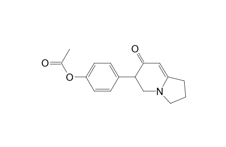 7(1H)-Indolizinone, 6-[4-(acetyloxy)phenyl]-2,3,5,6-tetrahydro-, (.+-.)-