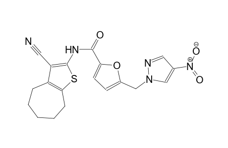 N-(3-cyano-5,6,7,8-tetrahydro-4H-cyclohepta[b]thien-2-yl)-5-[(4-nitro-1H-pyrazol-1-yl)methyl]-2-furamide