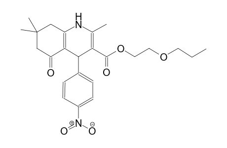 3-quinolinecarboxylic acid, 1,4,5,6,7,8-hexahydro-2,7,7-trimethyl-4-(4-nitrophenyl)-5-oxo-, 2-propoxyethyl ester