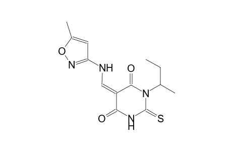 4,6(1H,5H)-pyrimidinedione, dihydro-5-[[(5-methyl-3-isoxazolyl)amino]methylene]-1-(1-methylpropyl)-2-thioxo-, (5Z)-